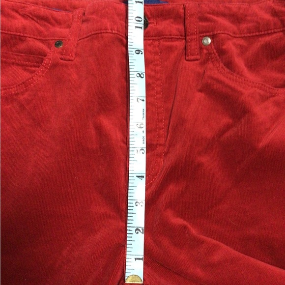 Talbots Red Corduroy Pants Size 6 High Waist Straight Leg - Picture 9 of 10